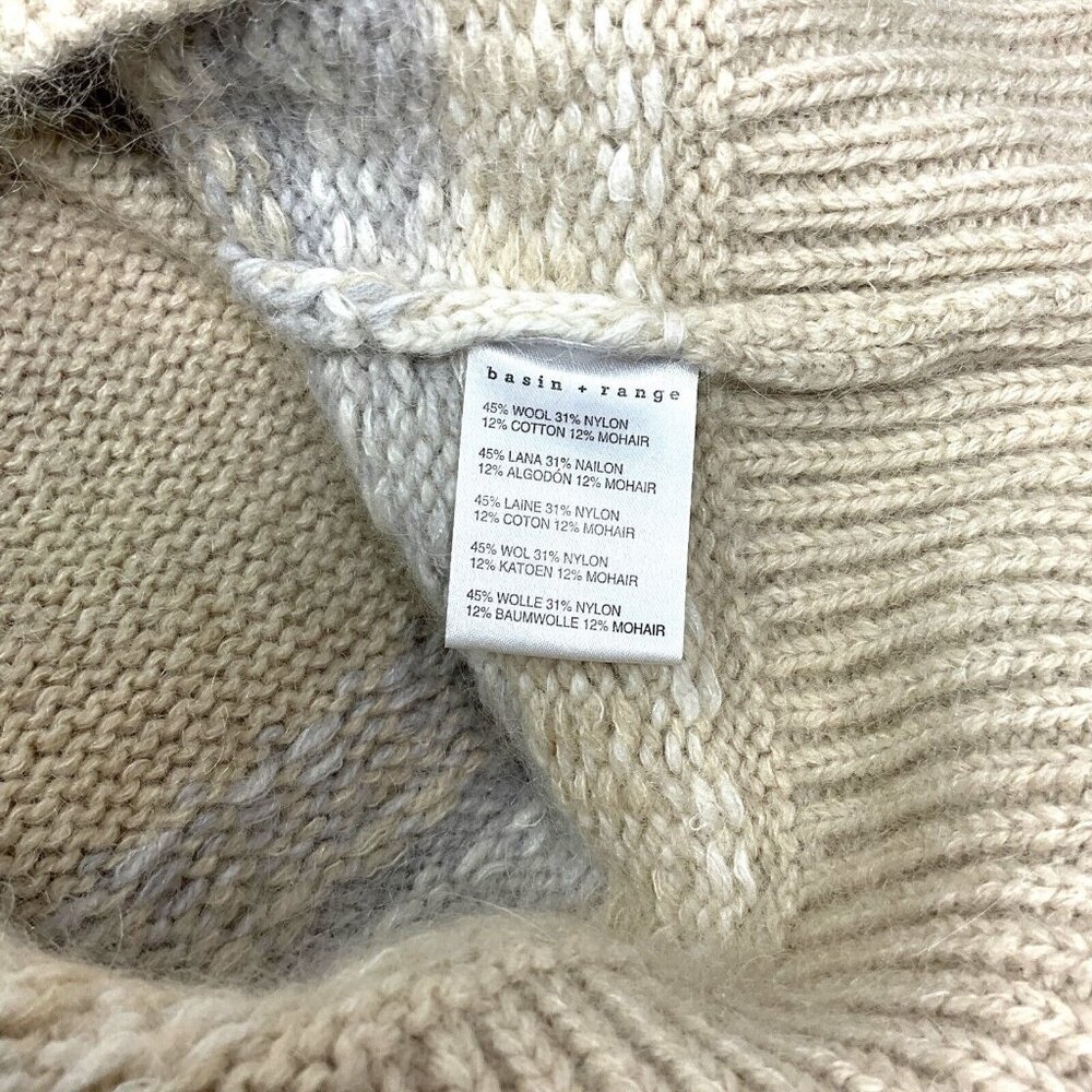 Basin + Range Fair Isle Sweater Size S Balloon Sleeve Wool Mohair Blend Knit - Picture 8 of 9
